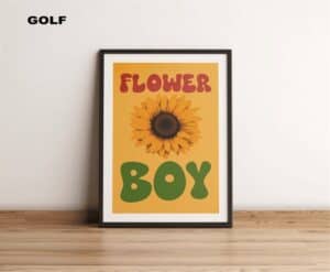 Flower Boy Trendy Poster