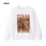 Gold Flower Sweatshirt - TTCS7 white